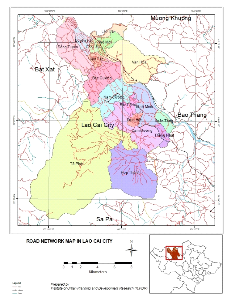 Road network in Lao Cai City