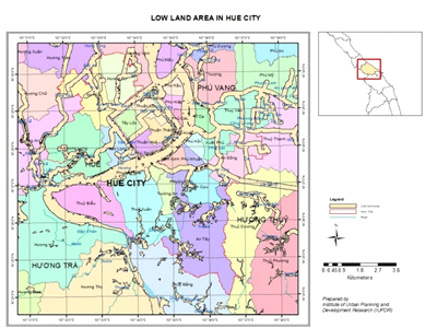 Low land areas in Hue city