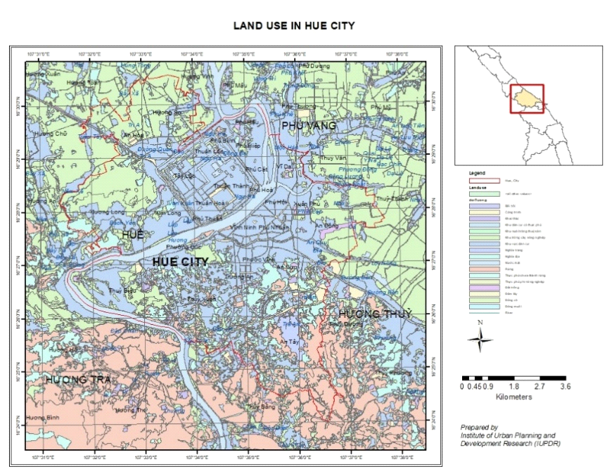 Land use map in Hue city