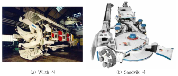해외의 언더커팅형 기계굴착장비