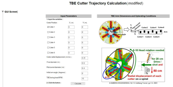 TBE Cutter Trajectory Calculation 프로그램