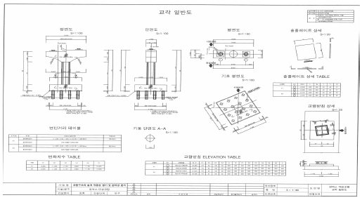 Steel Box 대상교량 교각 일반도