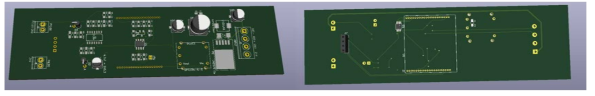 Sensor Set 베이스보드 3D 도면 (좌:앞면, 우:뒷면)