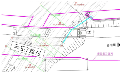 일체화구조물/보강노반 평면도