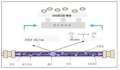 UV AOP 및 O3 공급에 의한 라디칼 생성방법