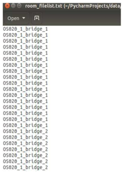 점군데이터 HDF5 데이터의 정보를 설명하는 텍스트 파일