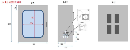 이동형 함체 외형 (전개도)