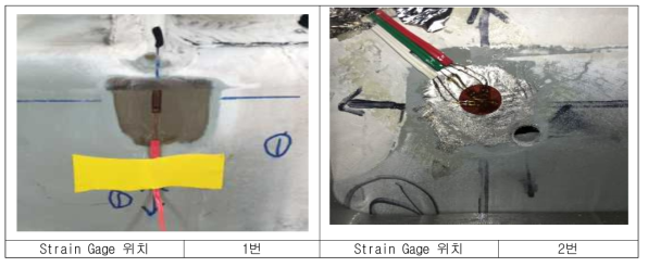선회프레임의 스트레인게이지 설치