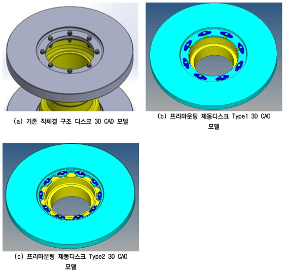 프리마운팅 제동디스크 3D CAD 모델