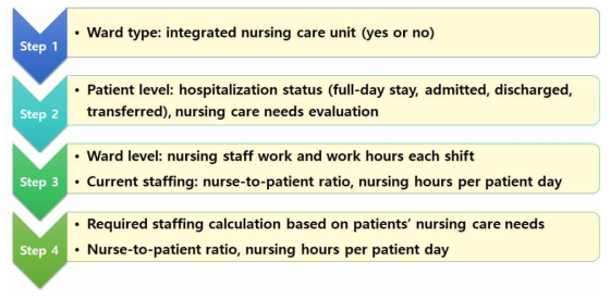 Development of an application program for determining nurse staffing based on nursing care needs of inpatients