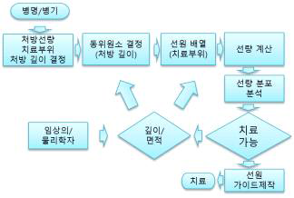 근접치료 단계 절차도