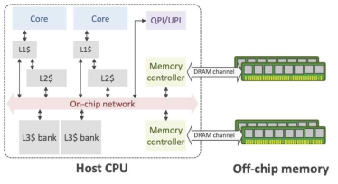기존의 호스트 CPU-메모리 모델