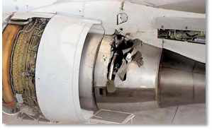 Engine destroyed (Air New Zealand Boeing 767-219ER)