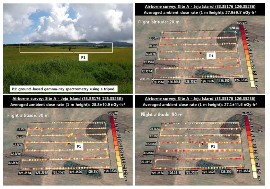다목적 환경방사선탐사 시스템 및 드론을 이용한 제주지역 Site A에서의 항공탐사 결과