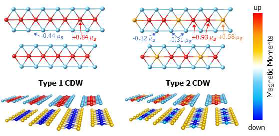 Type 1, s CDW에서 발현되는 두 가지 다른 종류의 antiferromagnetism