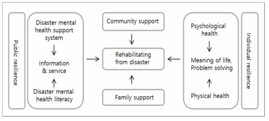 재난 회복탄력성 지지 모델(Disaster Resilience Support Model)