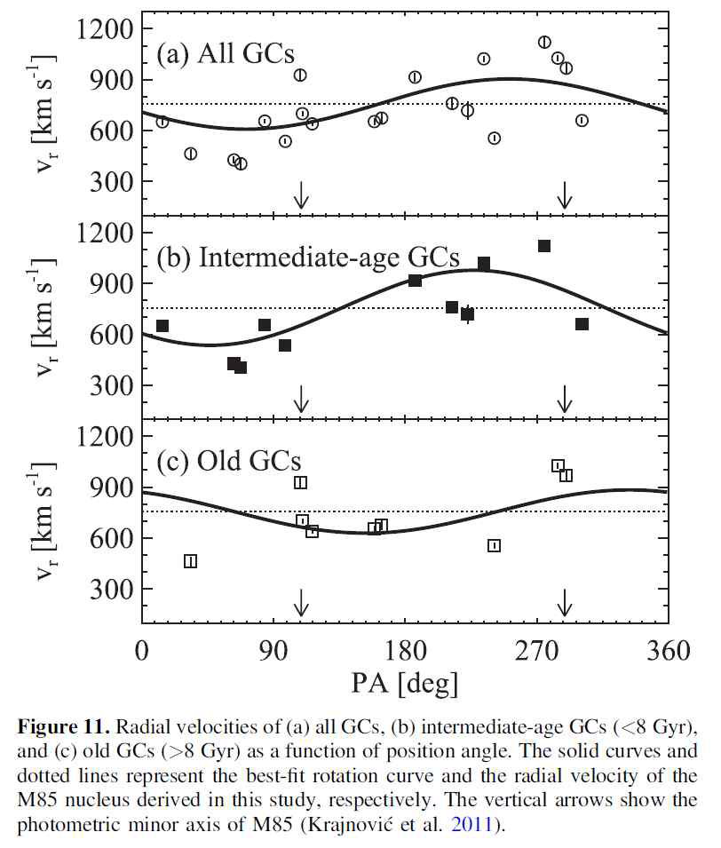Gemini/GMOS로 관측한 M85구상성단의 속도와 위치각의 관계