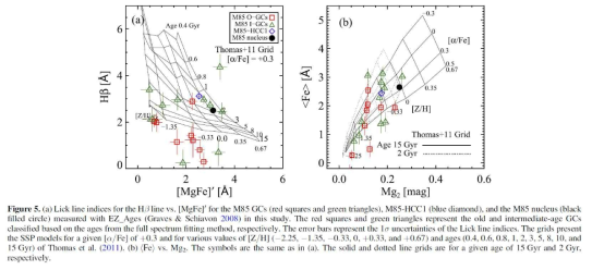 Gemini/GMOS로 관측한 M85구상성단의 흡수선과 단일항성종족모형의 비교