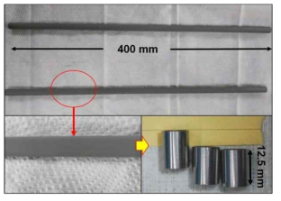 Schematic views of CrAl-coated Zr fuel cladding by AIP process and samples for scratch and fretting wear test