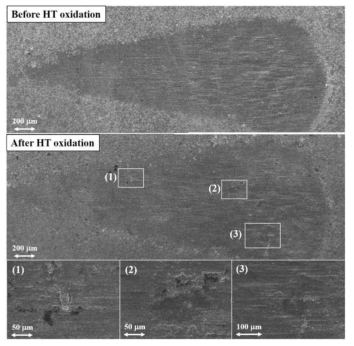 Detailed oxidation mechanism of worn area in CrAl-coated Zr cladding