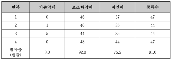 벌노랑 종자 발아율 검사