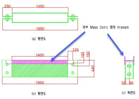 상부 고정 Bracket 도면