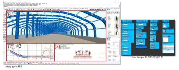 사용자 인터페이스: Rhino3D + Grasshopper