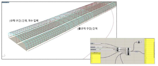 방음터널 내부 장애물로 인한 기둥 간격 변경