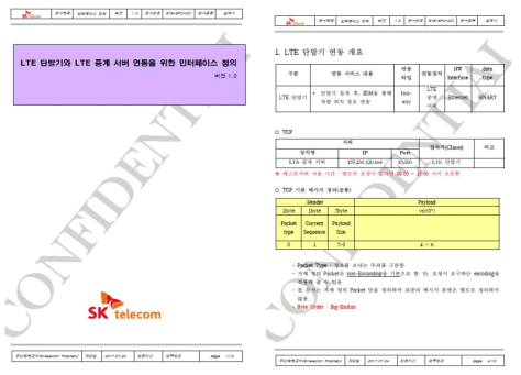 중계서버 인터페이스 정의서