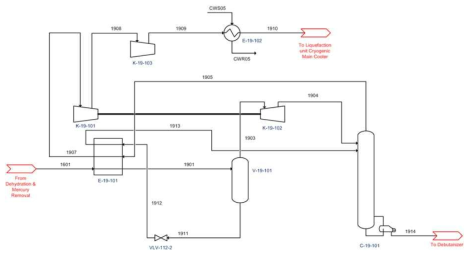 Schematic Diagram for NGL Extraction Unit