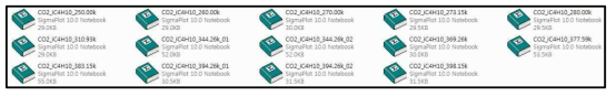 CO2-nC4에 대한 TPXY, TPX등의 수집한 기-액 상평형 실험데이타(sigma plot file, excel file 형식으로 수집)