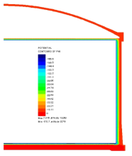 기존 LNG 저장탱크의 열전달해석 결과 (겨울, PUF 적용)