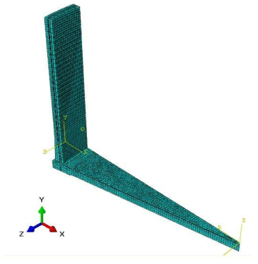 Heat Transfer Analysis를 위한 Rectangular Knuckle 코너프로텍션 모델의 유한요소 모델