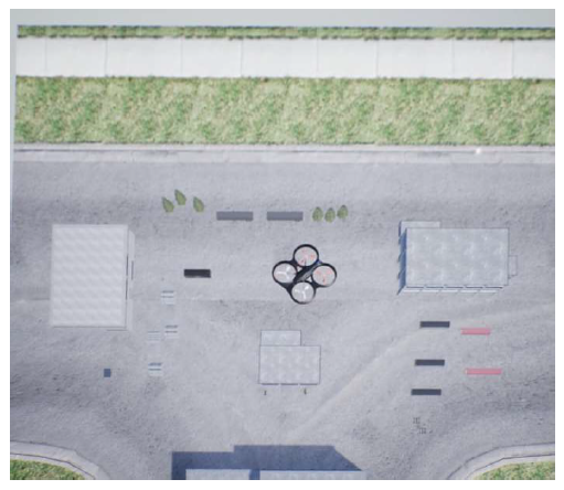 A Top view of static environment