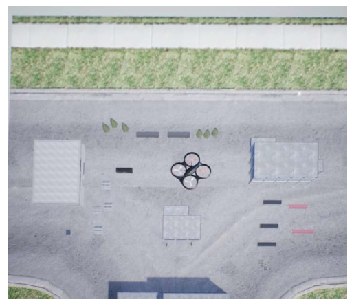 A Top view of static environment