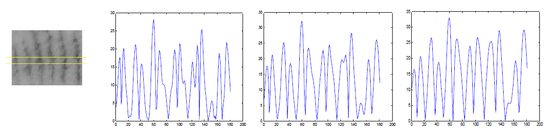 Sigma값에 따른 plot 실험 결과 (왼쪽부터 sigma=4,5,6)