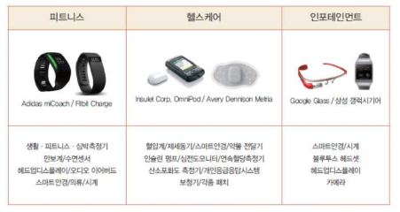 대상 시장별 웨어러블 디바이스의 분류