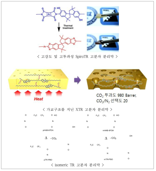 1단계 연구개발된 신규 TR고분자 분리막