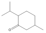 형개 추출물로부터 분리․정제된 2-isopropyl-5-methylcyclohexanone의 구조