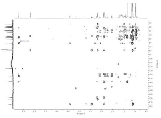 HMBC spectrum of compound 2 (500 MHz, CDCl3)