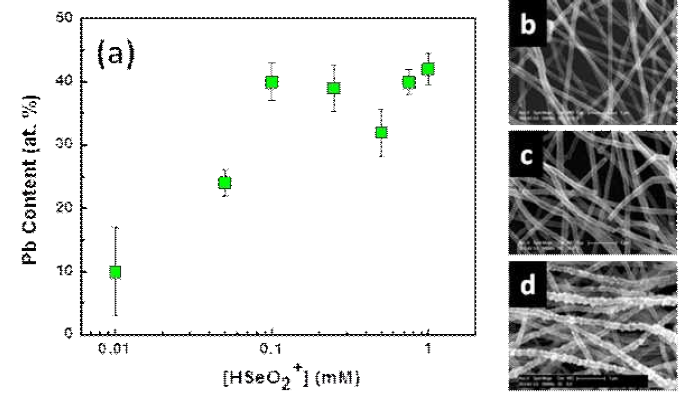 2원계 thermoelectric hollow PbSe nanofiber및 조성 분석