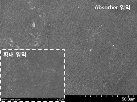 45um 두께의 골드 마스크로 노광 실험을 진행한 PCL 폴리머 표면 SEM 사진