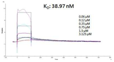 BC-LI-0090 화합물의 LRS 결합에 대한 SPR 결과