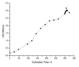 Growth of N. gaditana (OD680)