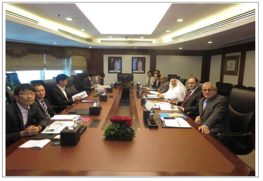카타르 종합수전력청 고위관계자들과의 인력양성 협력 회의