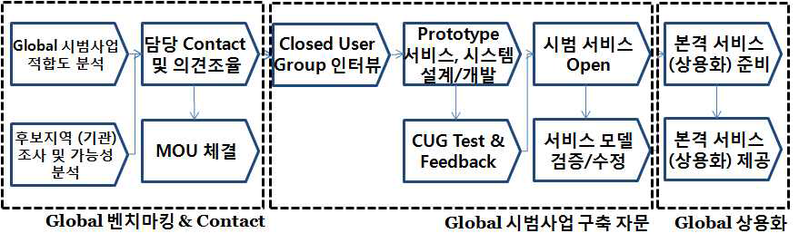 Global 시범사업 추진 Flow