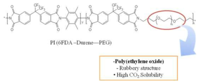 PI(6FDA-Durene-PEG)계 신규 고분자 합성
