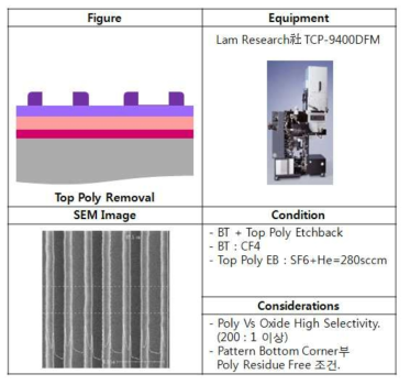 Top Poly Removal 공정