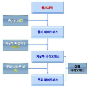 산림 바이오매스 산정 과정