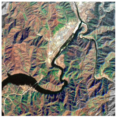 Hyperion pansharp 영상(GSD 15m, LANDSAT Pan)